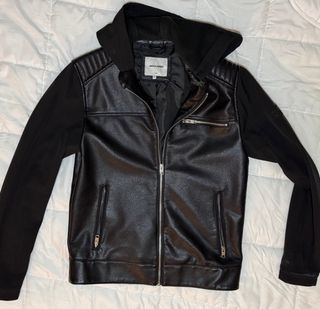 Chaqueta cuero Jack&Jones negra, talla M