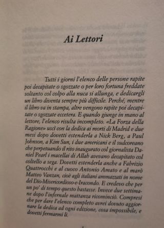 Oriana Fallaci "intervista sé stessa" L'Apocalisse