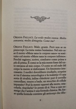 Oriana Fallaci "intervista sé stessa" L'Apocalisse