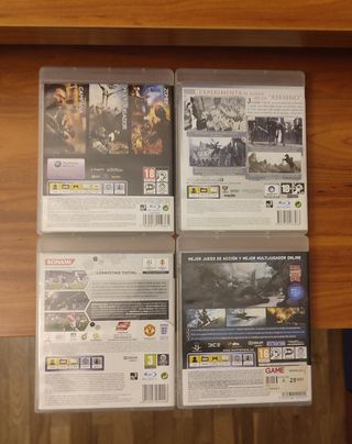 Pack 4 juegos PS3:Call of Duty,AC, Battlefield,PES