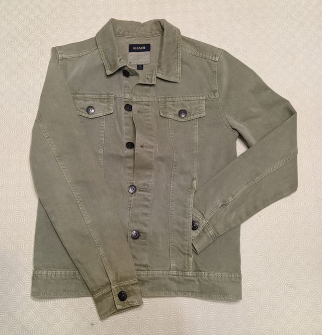 Chaqueta vaquera verde militar