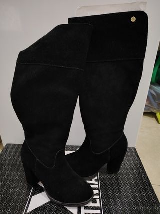 Botas altas negras mujer