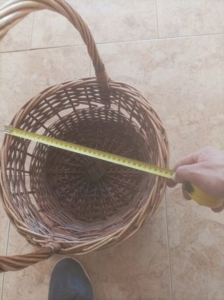 Cesta mimbre marrón