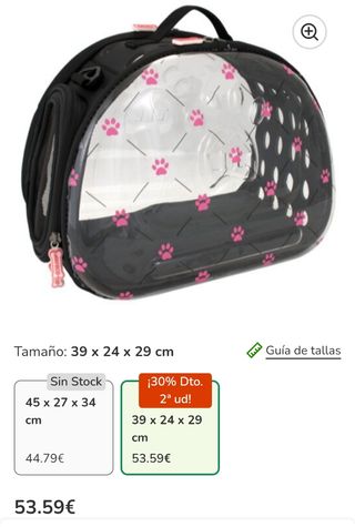 Transportín Nayeco mascotas pequeño