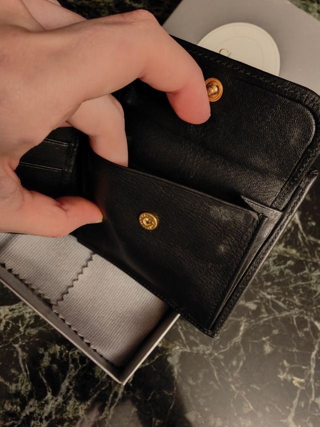 Billetero Christian Dior CD - Negro y Dorado