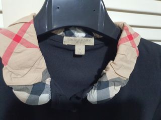Polo Burberry nera in cotone