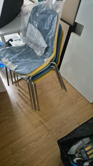 Silla de comedor Ikea LIDÅS patas cromadas