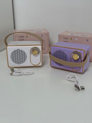 Altavoces con forma de radio retro