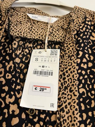 Vestido Zara estampado leopardo
