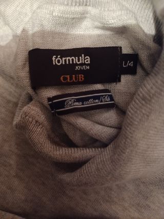 Jersey Fórmula Joven L/4 gris