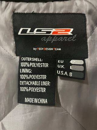 Chaqueta moto invierno LS2 talla L.