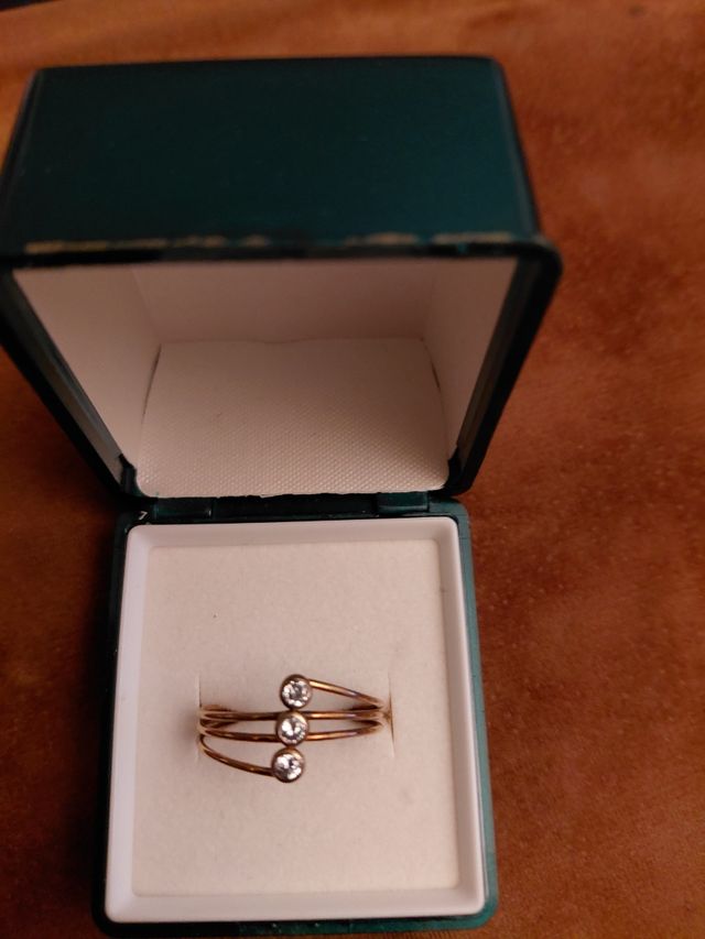 Anello Oro Laminato 14kt Circonite