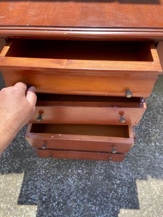 Mesilla noche 4 cajones madera roble