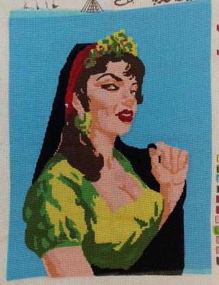 tela ricamata a mano