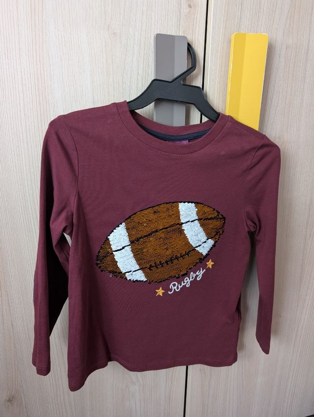 Camiseta rugby niño lentejuelas