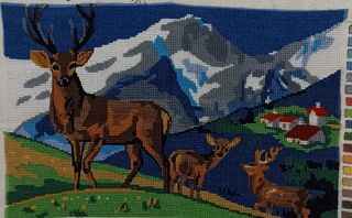 tela ricamata a mano canvas