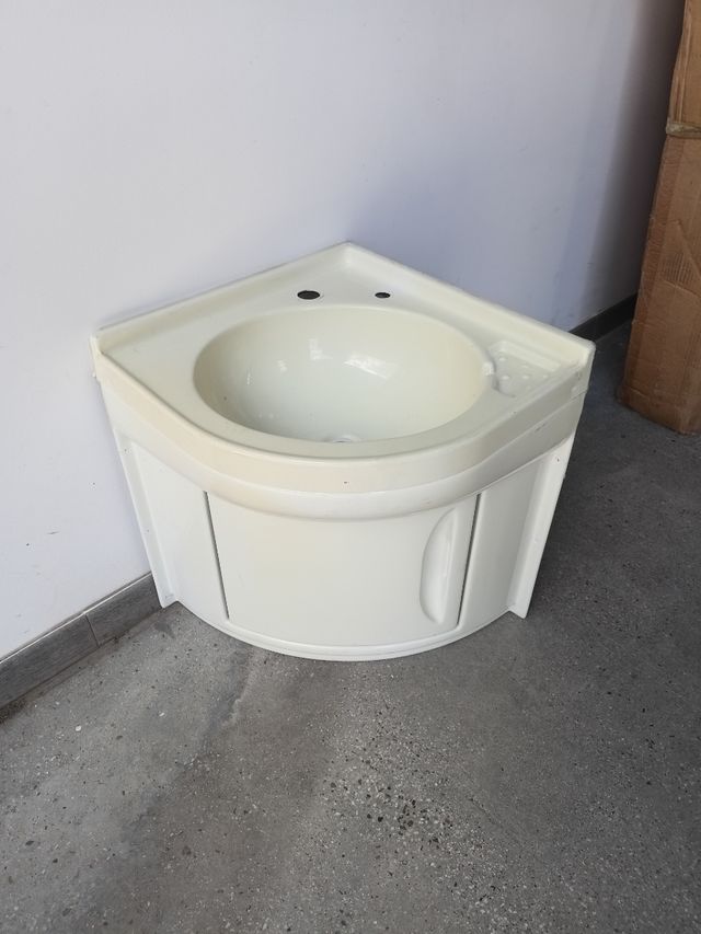 Lavabo Esquinero Con Mueble Para Baño