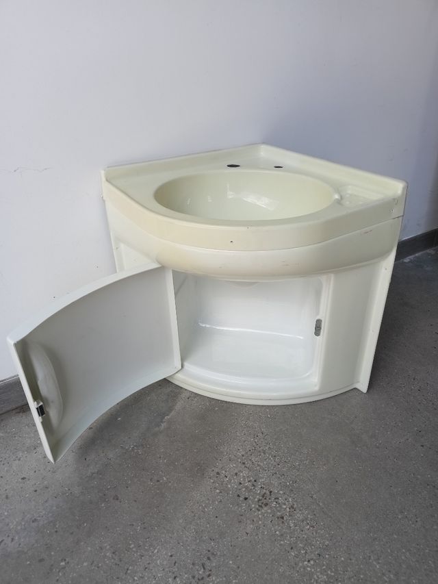 Lavabo Esquinero Con Mueble Para Baño