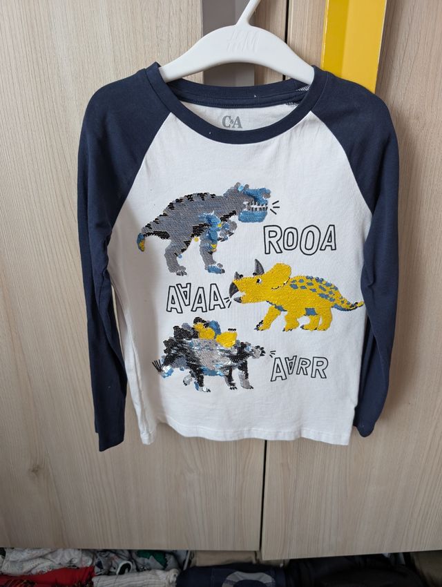 Camiseta Niño Dinosaurios- Talla 4-5 Años