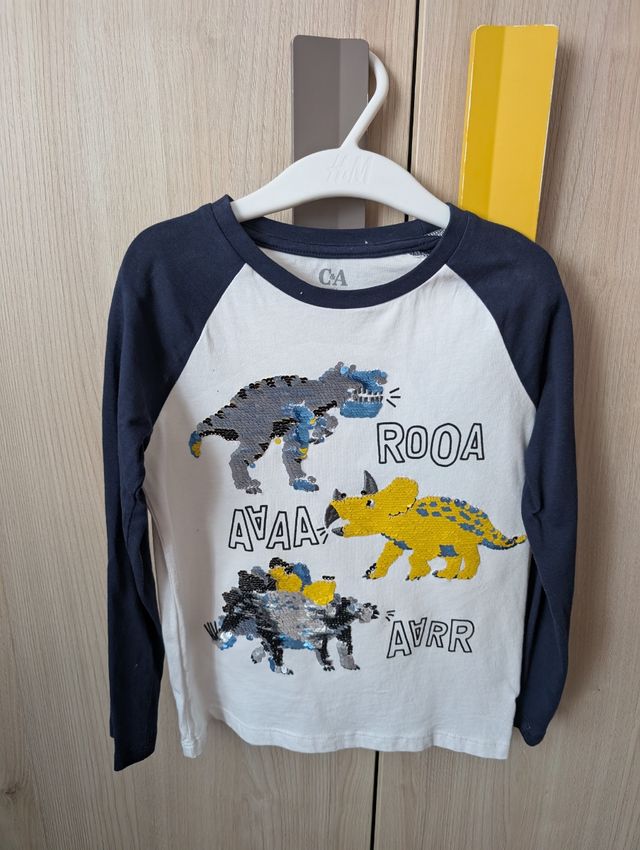 Camiseta Niño Dinosaurios- Talla 4-5 Años