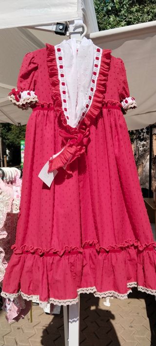 Traje flamenca niña rojo talla 2_3_4