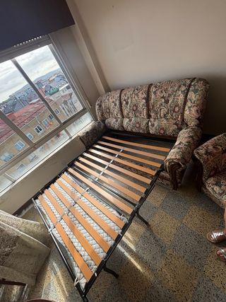 Sofá 3 plazas + butaca vintage