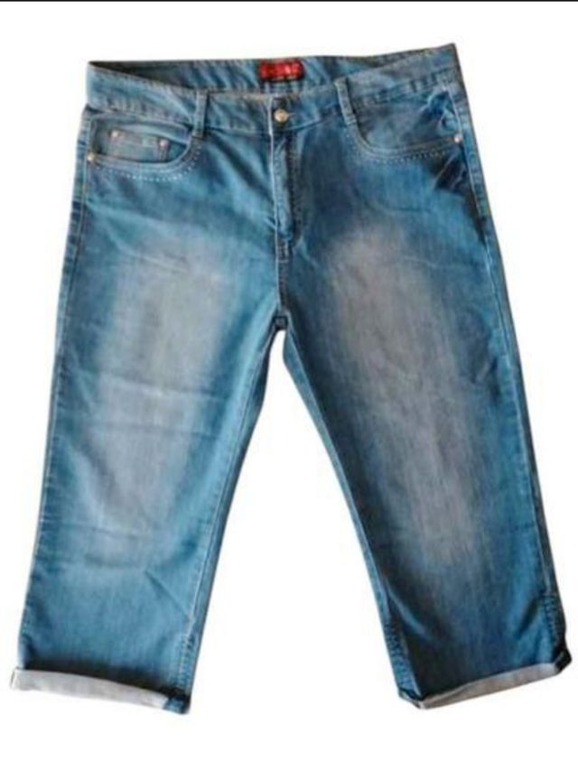 Short Pirata Vaquero Mujer 36 Azul Seminuevo