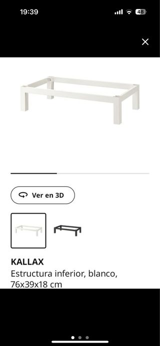 Pie para estantería Kallax IKEA blanca 