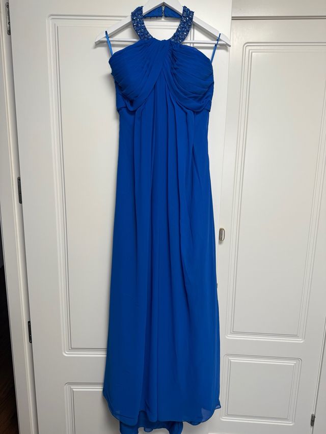 Vestido Pronovias azul fiesta