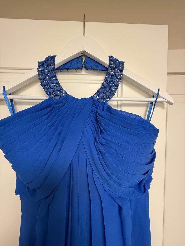 Vestido Pronovias azul fiesta