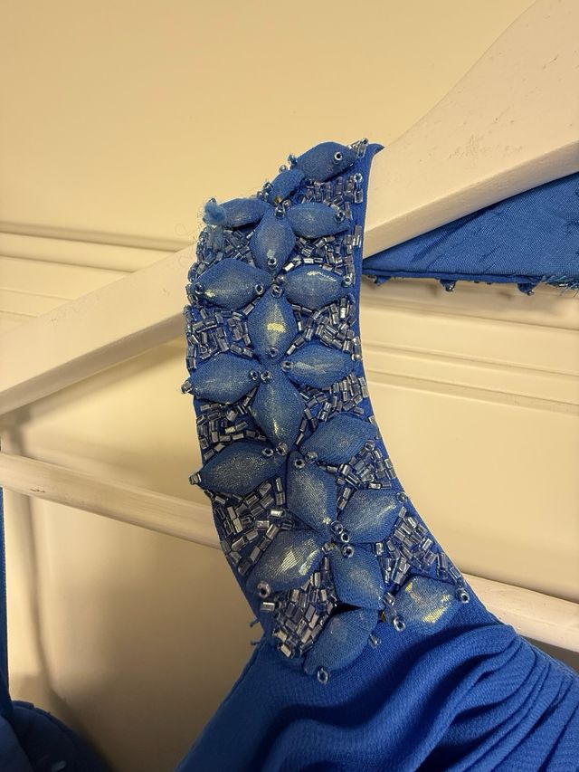 Vestido Pronovias azul fiesta