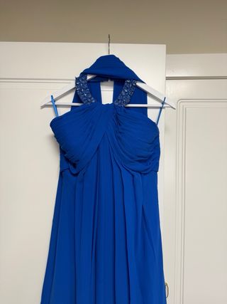 Vestido Pronovias azul fiesta