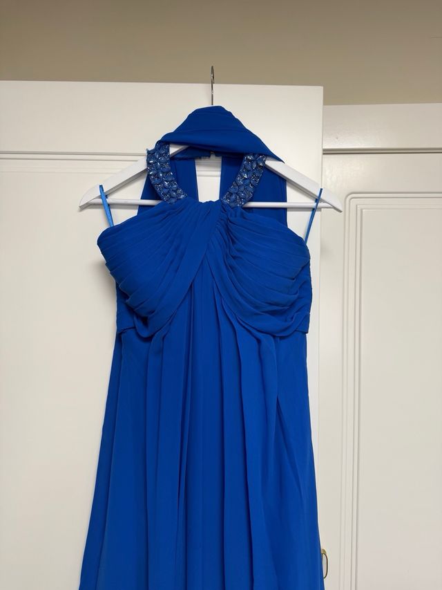 Vestido Pronovias azul fiesta