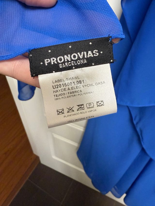 Vestido Pronovias azul fiesta