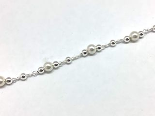 pulsera plata 925mm con piedra con perla
