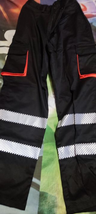 Pantalon Trabajo - Negro/Naranja - Talla 44 L