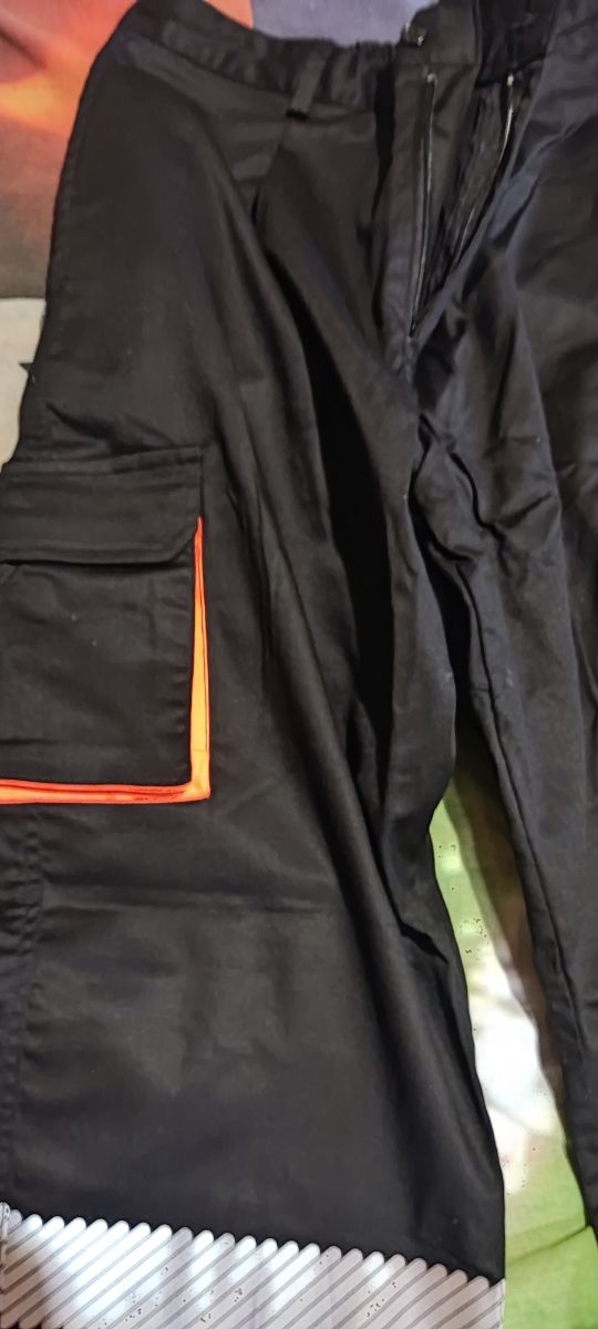 Pantalon Trabajo - Negro/Naranja - Talla 44 L
