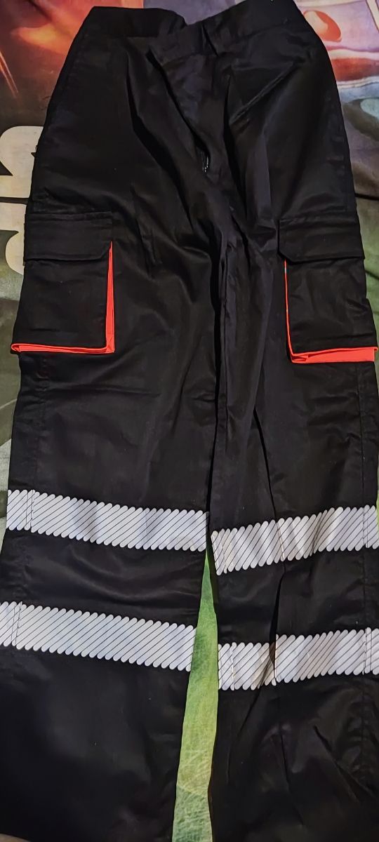 Pantalon Trabajo - Negro/Naranja - Talla 44 L
