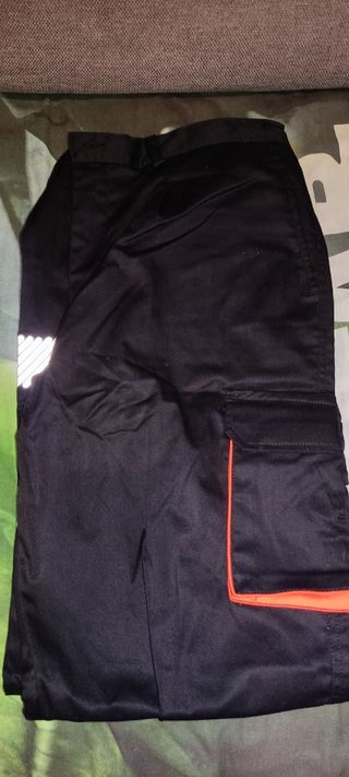 Pantalon Trabajo - Negro/Naranja - Talla 44 L