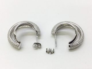 pendientes plata 925mm con piedra con circonita