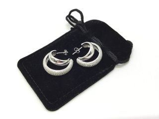 pendientes plata 925mm con piedra con circonita