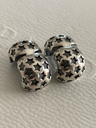 2 Charms ORIGINALES Pandora estrellas  tope cierre