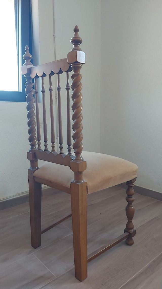 6 Sillas Madera Estilo Vintage