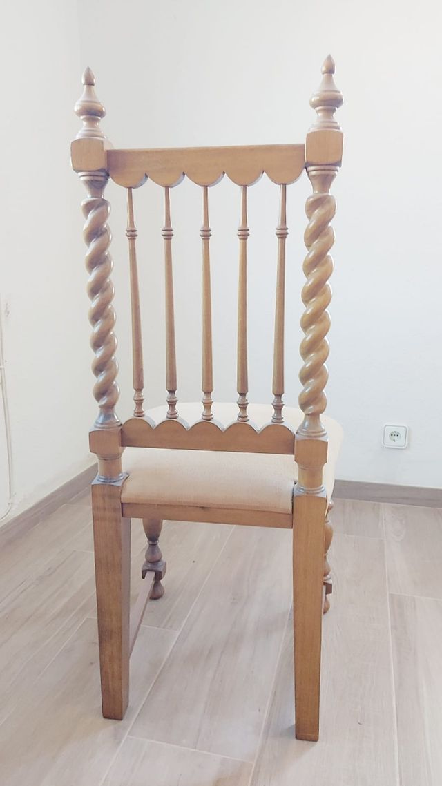 6 Sillas Madera Estilo Vintage