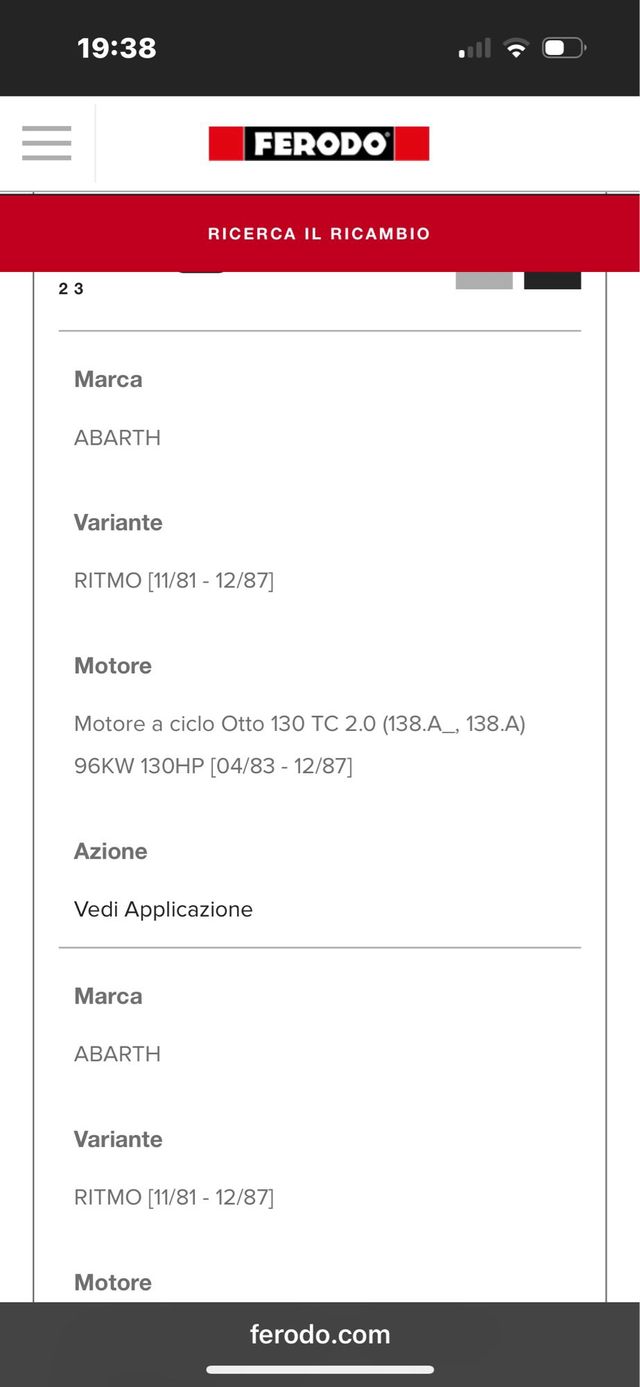 Pastiglie Freni Lancia - 2K