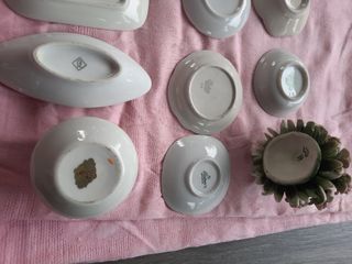 Lotto Piattini & Scatolette Porcellana nr 14 pezzi