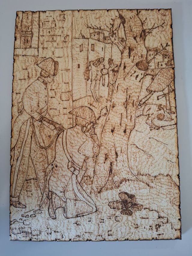 Pirografia: scontro Carabinieri banditi 1900