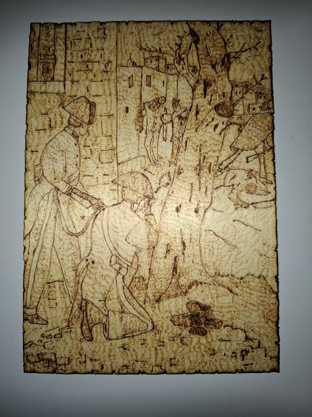 Pirografia: scontro Carabinieri banditi 1900