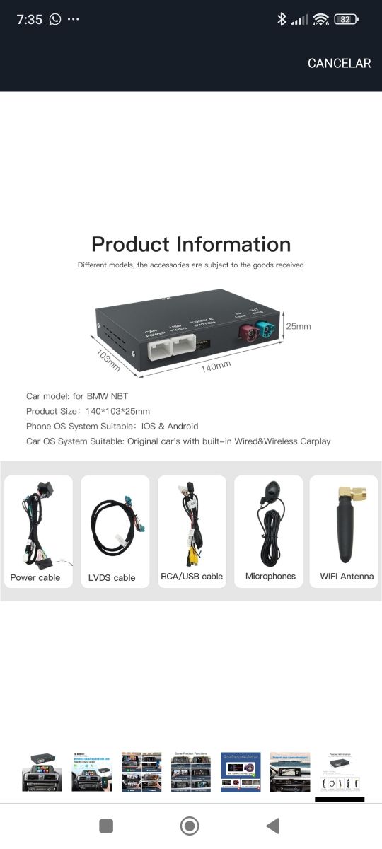 AUTOABC BMW modulo CarPlay/Android Auto