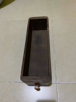 Caja y base máquina coser Singer antigua